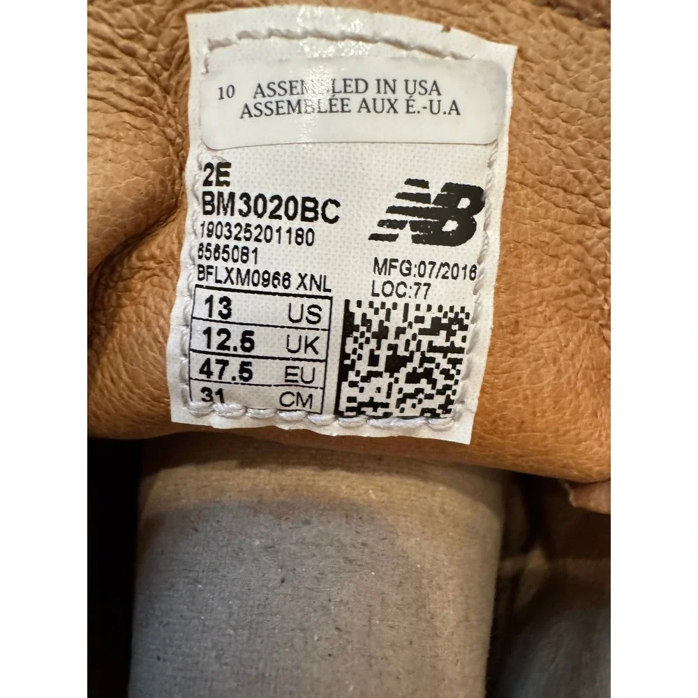New Balance Chukka Boots Mens 13 Brown Leather Suede Lace Up Mid Top Gorpcore